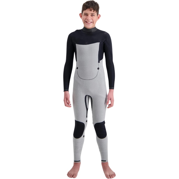 2024 Coastlines Junior Merino Insulator Series 4/3mm Chest Zip Neopreno 131157 - Black